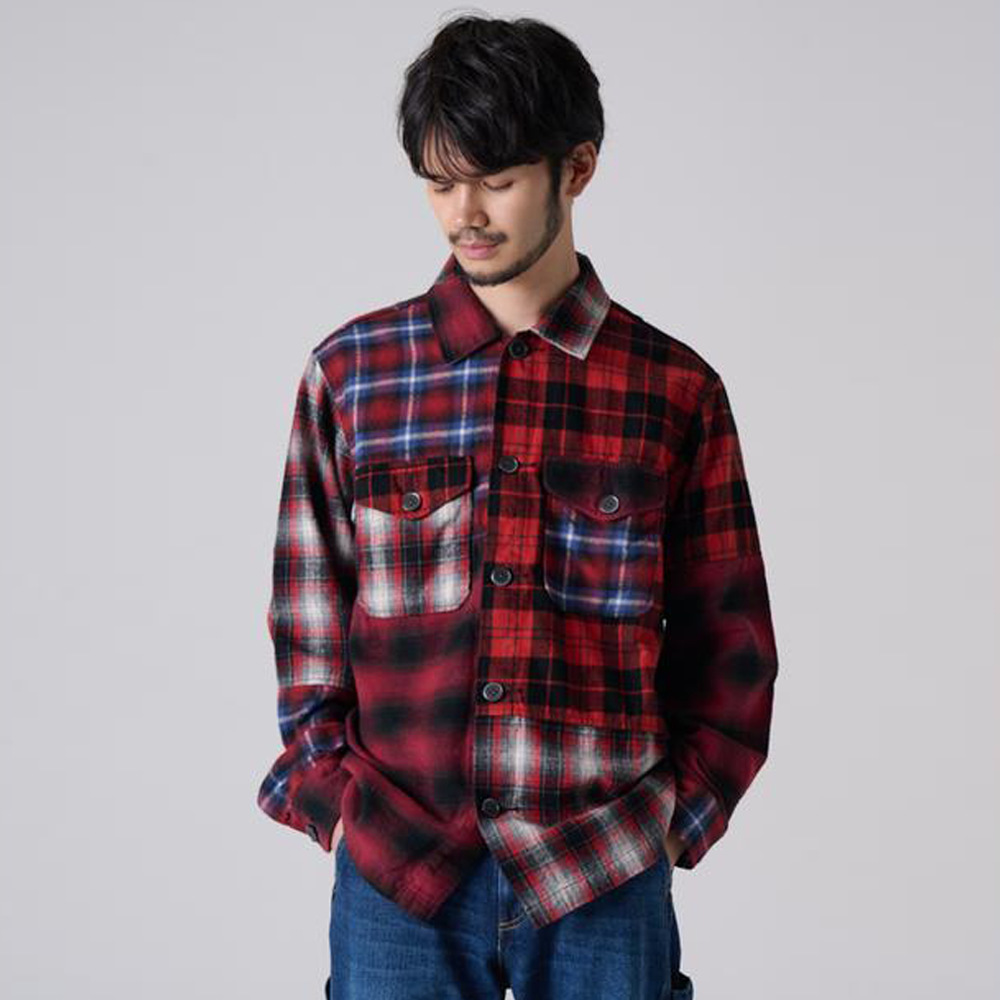 PATCHWORK FLANNEL SHIRT