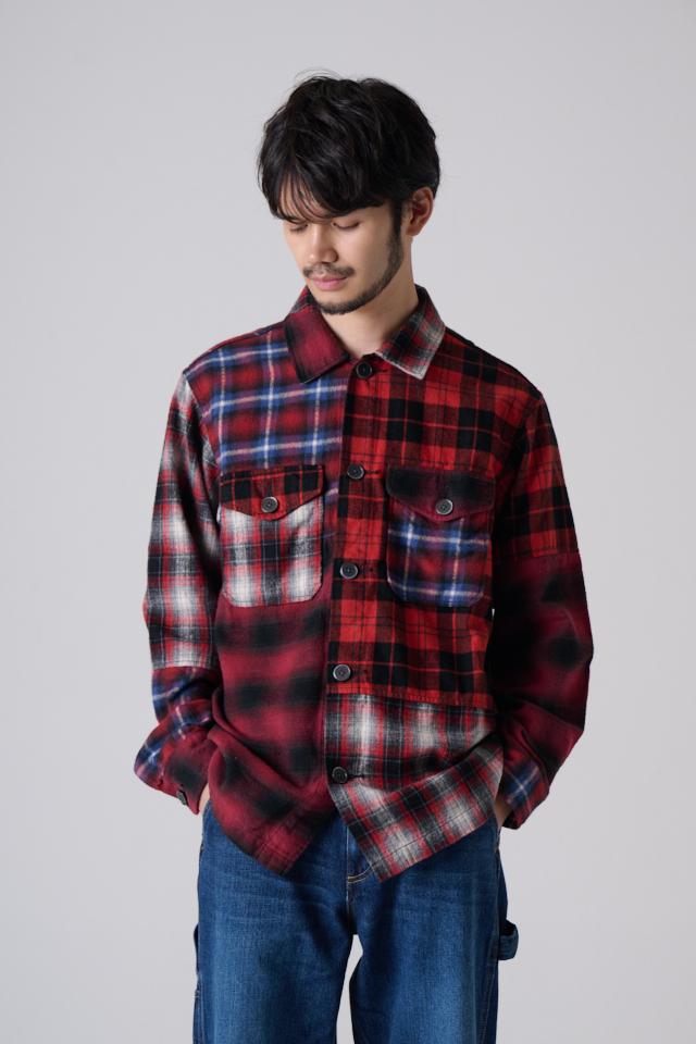 PATCHWORK FLANNEL SHIRT