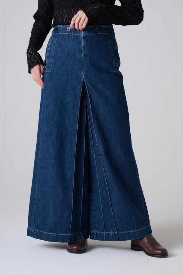 SAILOR CULOTTES WIDE DENIM PT