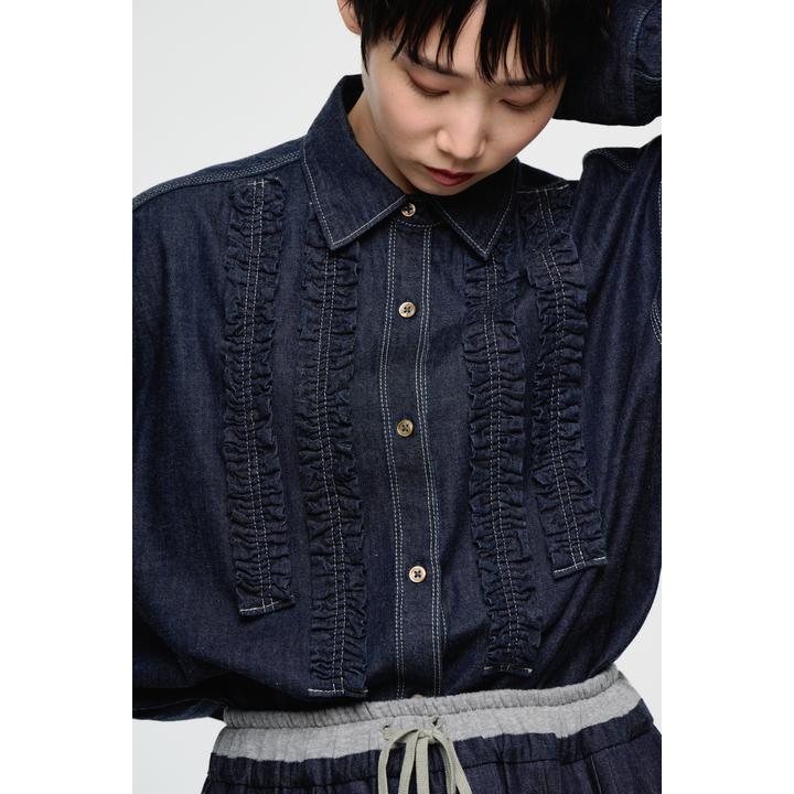 FRILLS WORK DENIM SH