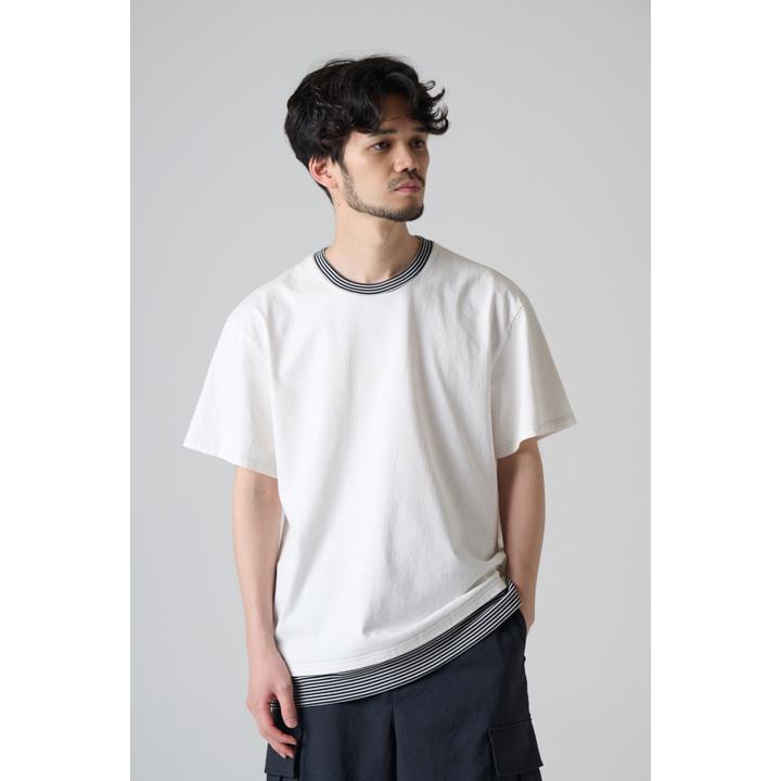 BORDER NECK TEE