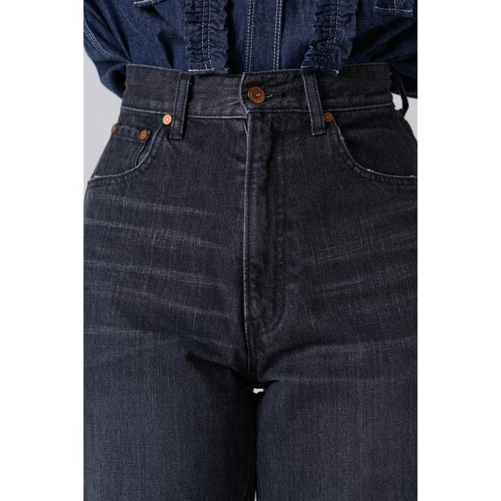 HIGH RISE LOOSE BK DENIM PT