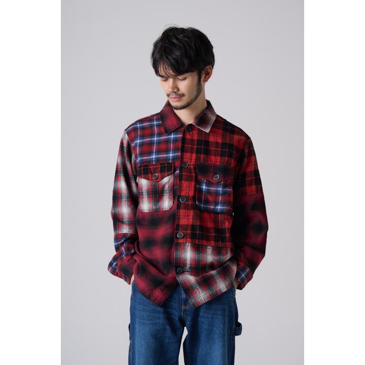 PATCHWORK FLANNEL SHIRT