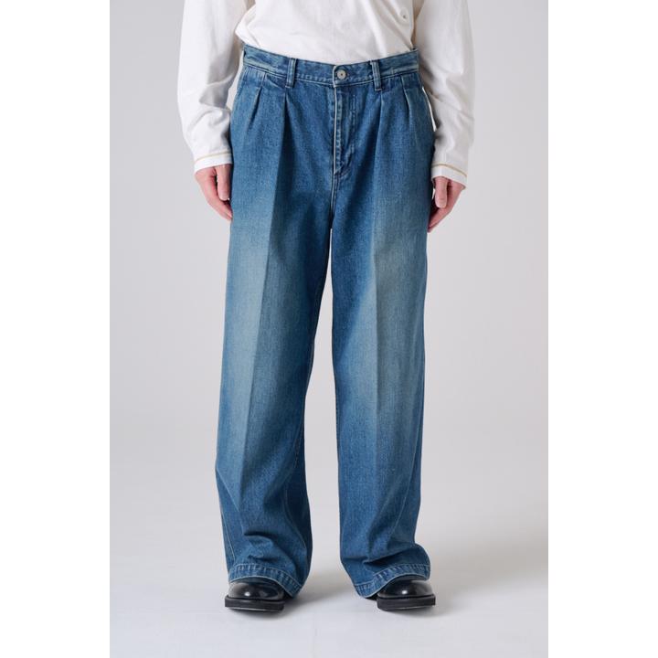 2 TUCK WIDE DENIM TROUSER