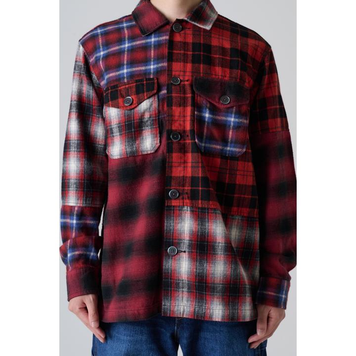 PATCHWORK FLANNEL SHIRT