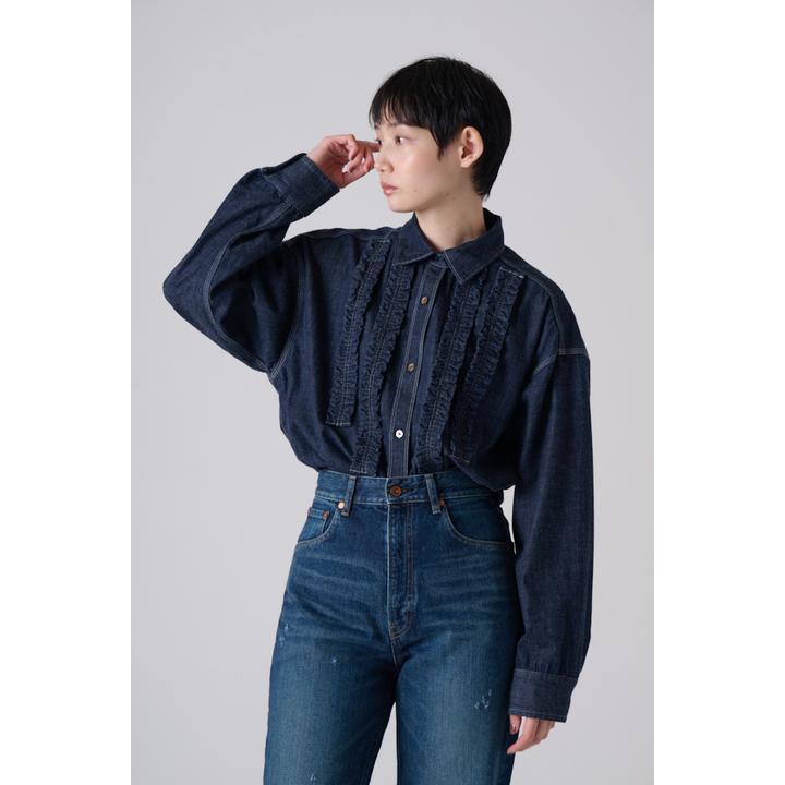 FRILLS WORK DENIM SH