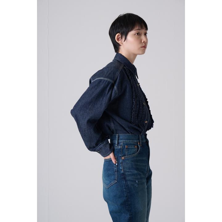 FRILLS WORK DENIM SH