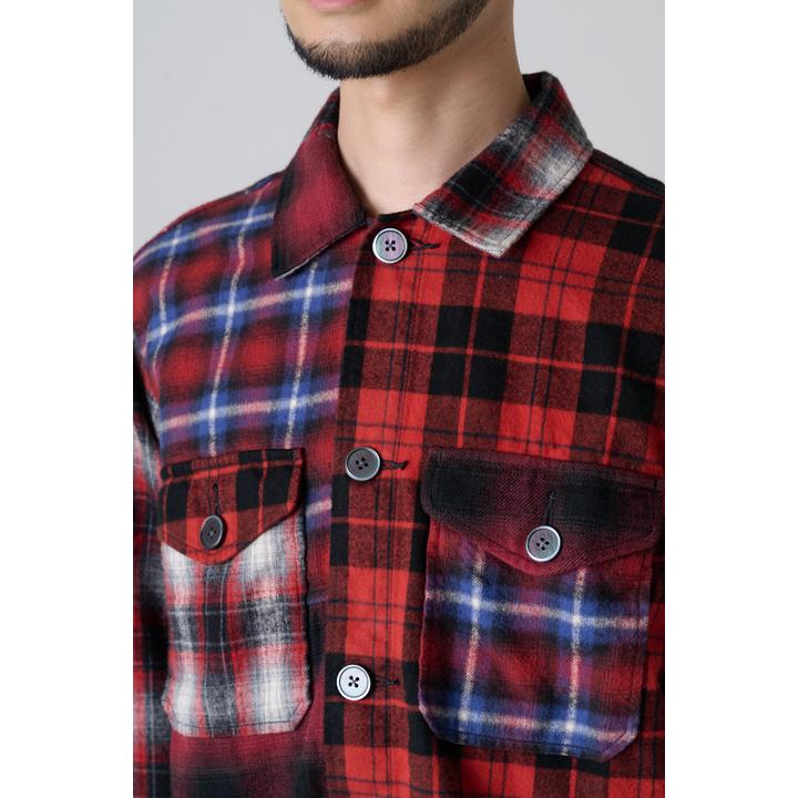 PATCHWORK FLANNEL SHIRT